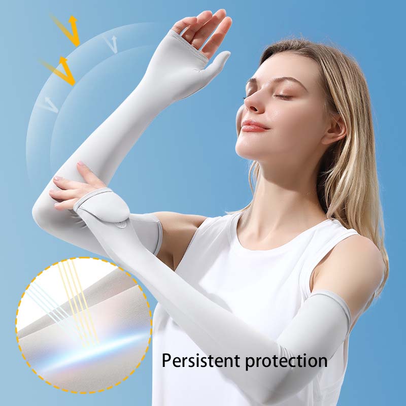 UV Protection Cooling Arm Sleeves Cover for Women and Men, Sun Sleeves Cover with Thumb Hole for Biking, Gardening, Driving, Fishing, Golf, Hiking