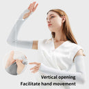 Arm Sleeves UPF50+ Sun Protective Arm Sleeves Fingerless Long Gloves