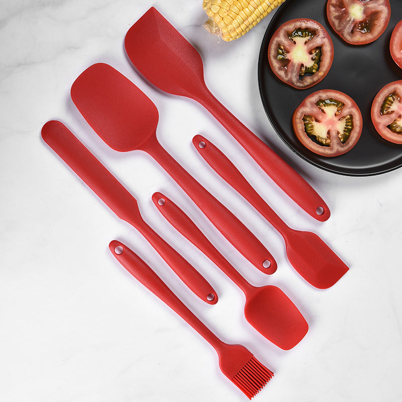 Silicone kitchenware 6-piece cream spatula set