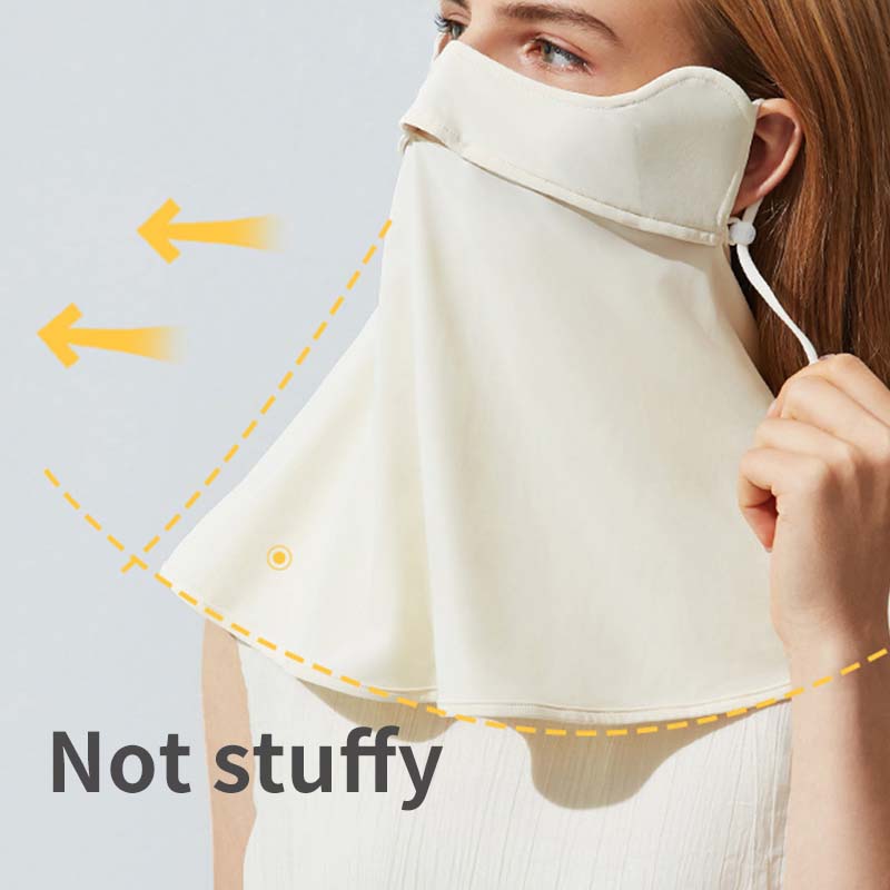 Face Mask Ice Silk Breathable Sun Protection Outdoor Sports Camping Hiking Neck Scarf Running Neck Gaiter Solid Masks for Adult Unisex Adjustable