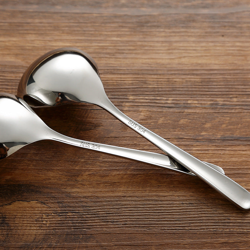 304 Stainless Steel Spoon, Long Handle, Seasoning Spoon, Hot Pot, Round Spoon, Porridge Spoon, Spoon, Soup Spoon
