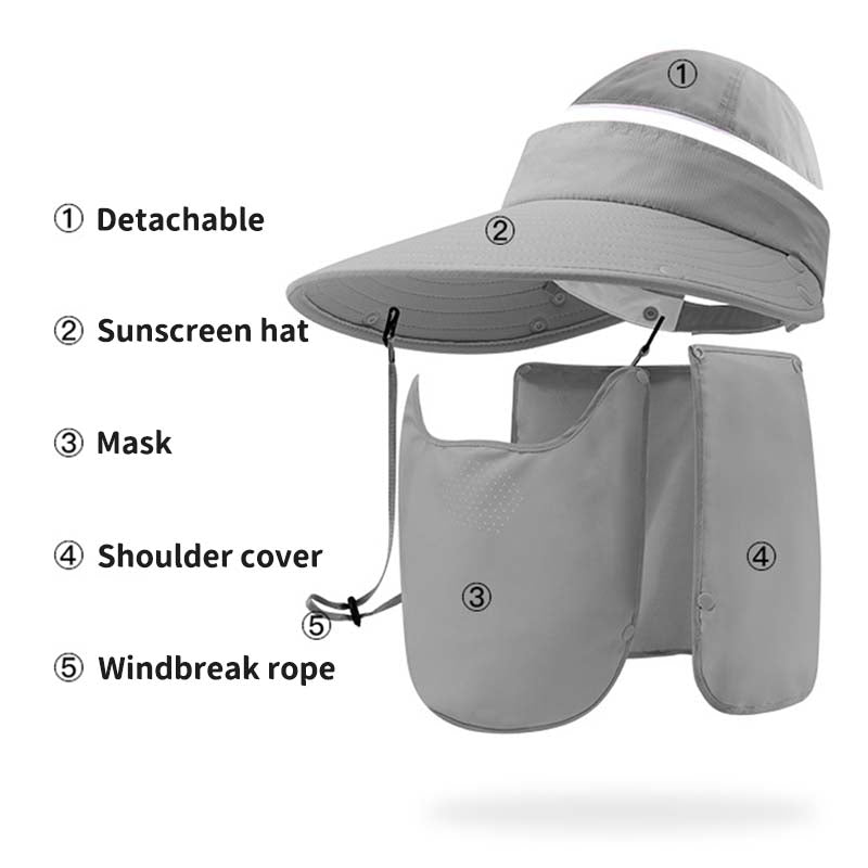 Wide Brim Sun Hat – Multifunctional UPF 50 Protection Bucket Fishing Hat Cap