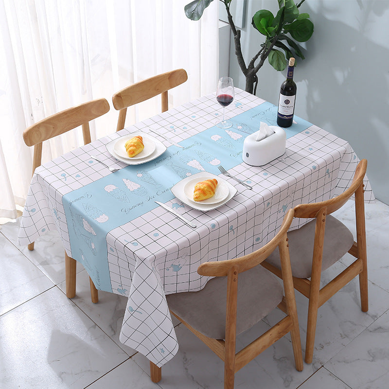 PVC Living Room Anti-scald and Oil-proof Disposable Tablecloth 180*137cm