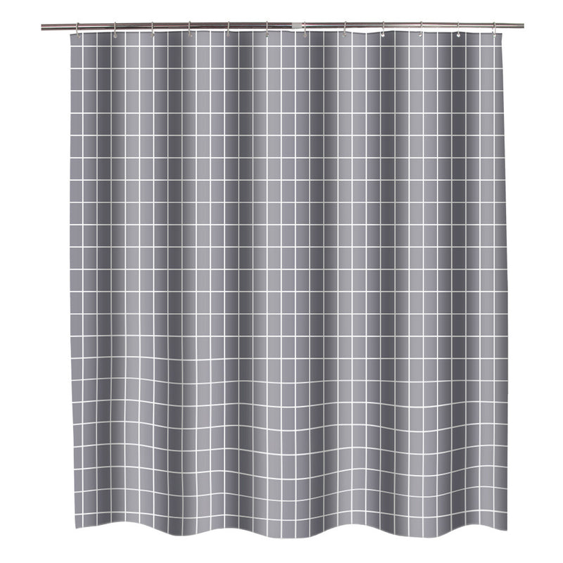 Checkered Pattern Waterproof Shower Curtain 180*180cm