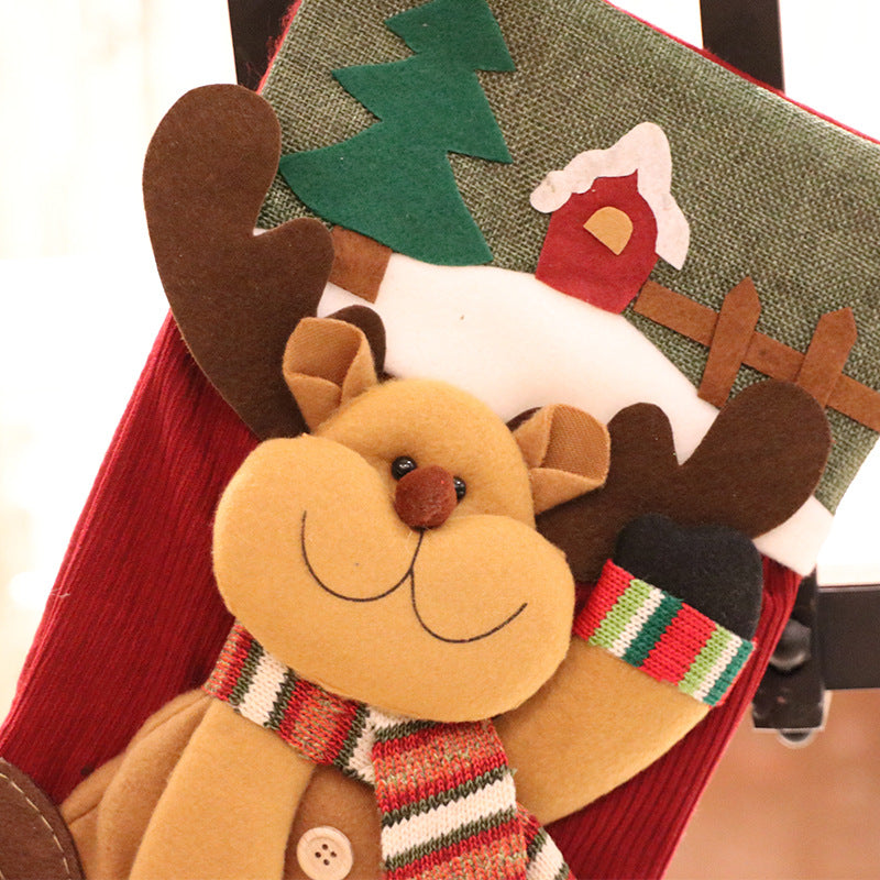 Christmas Stockings Gift Bag Christmas Tree Decoration Pendant Santa Socks