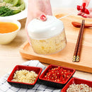 Picowe Mini Hand Easy Pull Food Processor Garlic Press, Hand Held Vegetable Chopper for Meat, Fruits, Nuts, Herbs, Onions, Garlic (170ML)