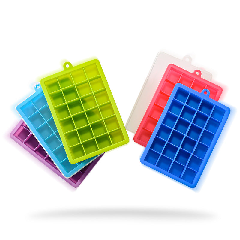 High Quality 24 Holes Rectangle Soft Durable Non-toxic Food Grade Silicone Ice  Cube Tray Mould With Lids - Buy High Quality 24 Holes Rectangle Soft  Durable Non-toxic Food Grade Silicone Ice Cube