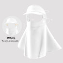 Summer Ice Silk Sunscreen Face Mask Full Face Female Frontal Neck UV Mask Removable Brim Face Kini