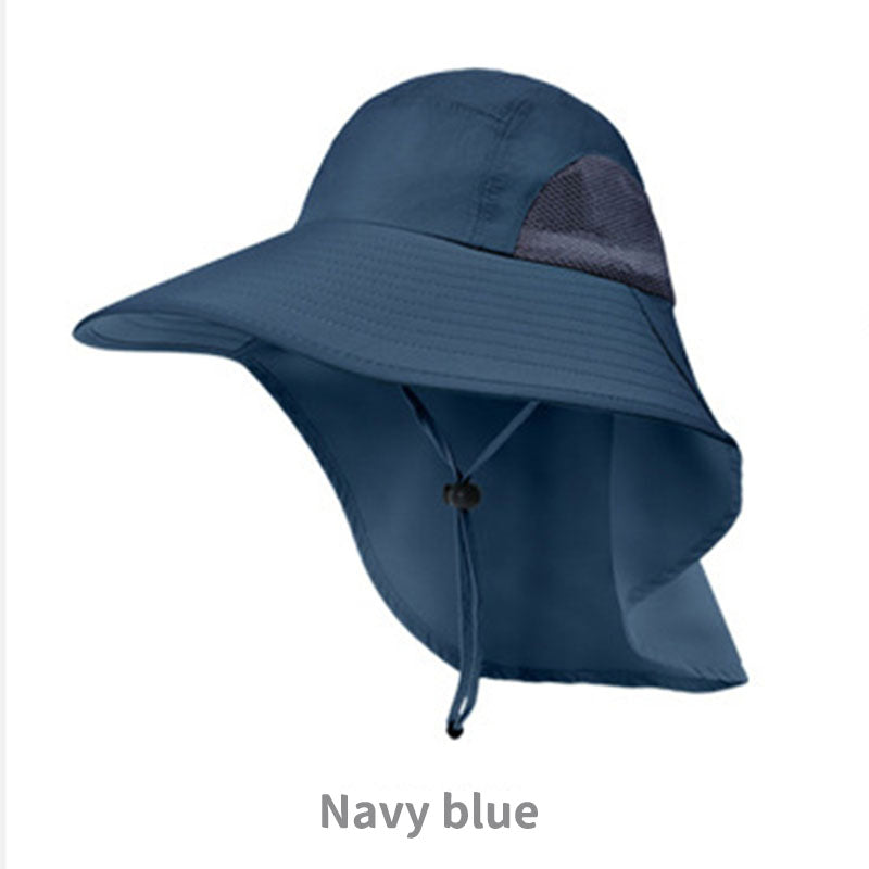 Summer sunshade fisherman hat outdoor mountaineering fishing sunscreen hat neck guard big brim men's hat