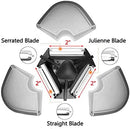 3 in 1 Stainless Steel Peeler- Premium Swivel Vegetable Peelers- Sharp Blade for Fruits, Potatoes and Carrots- Ergonomic Concave Grip Safety Design