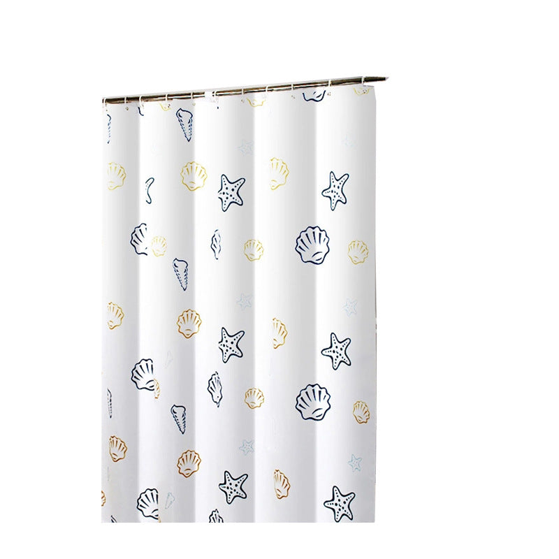 Ocean Print Waterproof Shower Curtain 180*180cm
