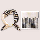 Mulberry Silk Square Scarf 53 – Floral Print Neckerchief for Spring