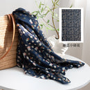 Mulberry Silk Long Scarf with Bohemian Floral Print – Lightweight Spring Shawl for Women