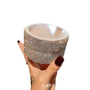 Close-up of soft velvet lining texture inside the jewelry storage box