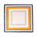 Mulberry Silk Square Scarf with Peony Print – 26 x 26 in, Hand-Rolled Hem