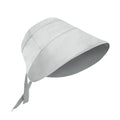 Water grey silk wide-brim sun hat front view
