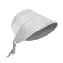 Water grey silk wide-brim sun hat front view