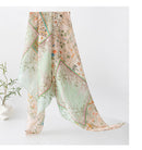 Mulberry Silk Long Scarf for Women – Lightweight Floral Print Shawl Wrap for Spring, 69 x 43 in