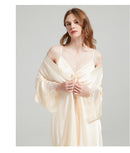 Women's 19 Momme 100% Mulberry Silk Lace-Trim Camisole & Robe Sleepwear Set