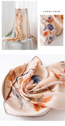 Pure Silk Floral Print Long Scarf – Elegant Pashmina-Style Wrap, Gift Boxed
