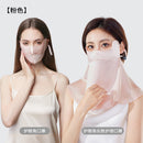 100% Double-Layer Mulberry Silk Sun Protection Face Mask and Hood – Breathable, UV-Blocking, Full Coverage with Eye-Corner and Neck Shield