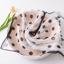 Mulberry Silk Long Scarf – 96%+ Pure Silk Polka Dot & Floral Print Lightweight Shawl for Spring and Summer