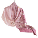 Mulberry Silk Long Scarf – Lightweight Floral Print Shawl for Spring & Summer, Original Design, 55 x 170 cm