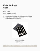 Dinner knife and fork crossed elegantly on brushed gold placemat