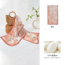 Mulberry Silk Long Scarf – 96%+ Pure Silk Polka Dot & Floral Print Lightweight Shawl for Spring and Summer