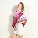 100% Mulberry Silk Square Scarf 108 x 108 cm – Printed Fashion Shawl for Fall and Winter