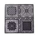 Mulberry Silk Square Scarf with Peony Print – 26 x 26 in, Hand-Rolled Hem
