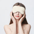 Ivory White 19 Momme Eye Mask (approx. 8.7 x 3.9 in) Variant