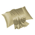 Sage green silk pillowcase in muted natural hue