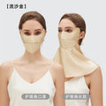 100% Double-Layer Mulberry Silk Sun Protection Face Mask and Hood – Breathable, UV-Blocking, Full Coverage with Eye-Corner and Neck Shield