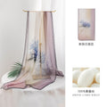 Mulberry Silk Long Scarf – 96%+ Pure Silk Polka Dot & Floral Print Lightweight Shawl for Spring and Summer