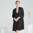 100% Mulberry Silk V-Neck Cami & Robe Sleepwear Set
