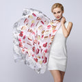 100% Mulberry Silk Square Scarf 108 x 108 cm – Printed Fashion Shawl for Fall and Winter