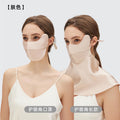 100% Double-Layer Mulberry Silk Sun Protection Face Mask and Hood – Breathable, UV-Blocking, Full Coverage with Eye-Corner and Neck Shield