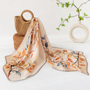 Pure Silk Floral Print Long Scarf – Elegant Pashmina-Style Wrap, Gift Boxed