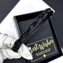 Side profile of White - Woven Fine F7-02 headband showing fine woven construction