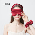 Wine Red 19 Momme Eye Mask (approx. 8.7 x 3.9 in) Variant