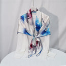 100% Mulberry Silk Square Scarf 108 x 108 cm – Printed Fashion Shawl for Fall and Winter
