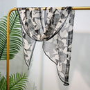 Long Oblique Silk Scarf with Polka Dot Print – 100% Mulberry Silk Lightweight Stole for Neck, Head & Hair, 33 x 160 cm
