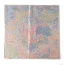 Floral Print Mulberry Silk Square Scarf – 96% Pure Silk Versatile Wrap for Spring