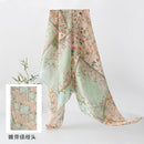 Mulberry Silk Long Scarf for Women – Lightweight Floral Print Shawl Wrap for Spring, 69 x 43 in