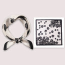 Mulberry Silk Square Scarf 53 – Floral Print Neckerchief for Spring
