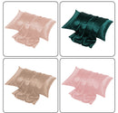 Folded silk pillowcase showing the smooth double-sided finish and elegant drape