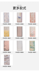 Floral Print Mulberry Silk Scarf – Lightweight 96% Silk Wrap with Botanical Motifs, 16 x 63 in