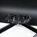 Black headband worn on model with shoulder-length wavy hair, lifestyle shot