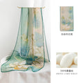 Mulberry Silk Long Scarf – 96%+ Pure Silk Polka Dot & Floral Print Lightweight Shawl for Spring and Summer